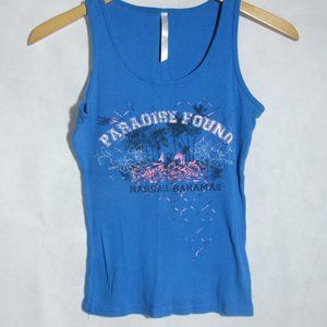 Blue Logo Tank Top Size S Small Slim fit